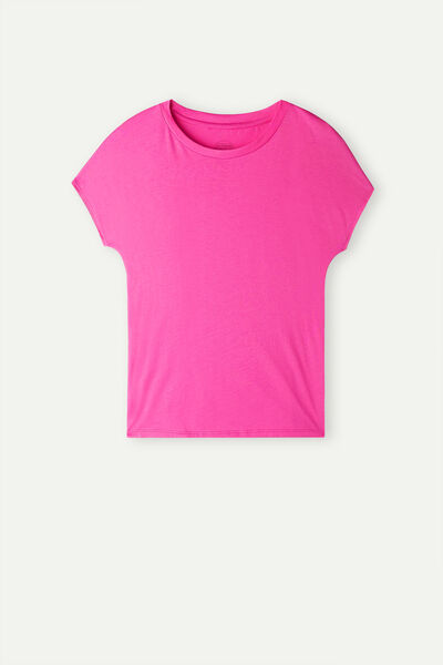 T-shirt manches courtes à col rond en coton ultraléger supima®