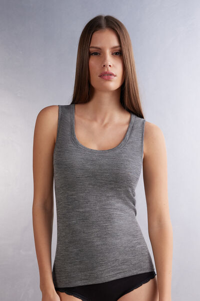 Wool & Cotton Cami with Wide Straps