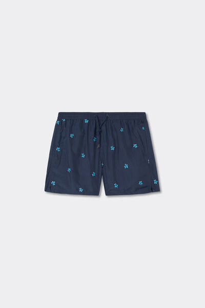 Costume Boxer Mare Bambino Ricamo Tartarughe