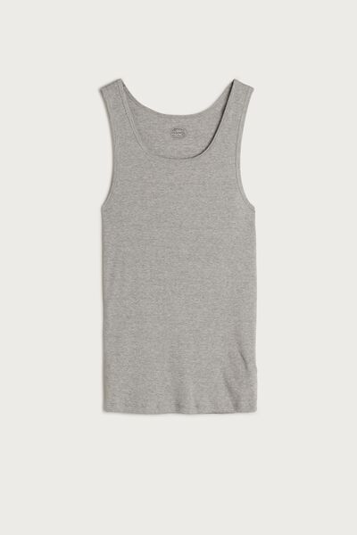 Camiseta de Tirantes Algodón Supima Punto Canalé