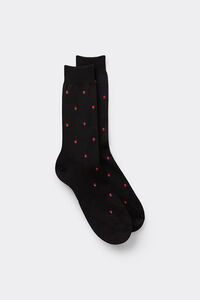 Short Patterned Lisle Socks