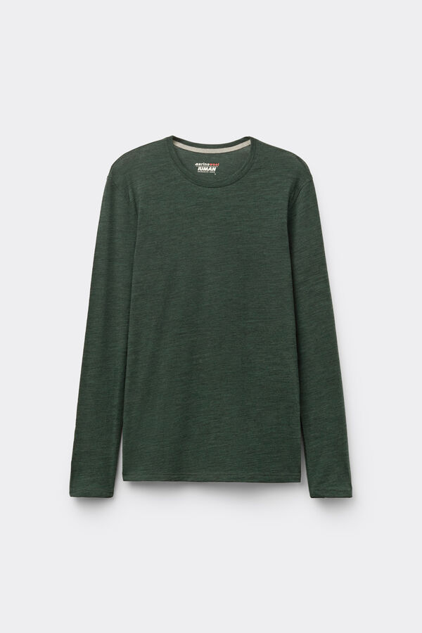 Long-sleeve Round-Neck Merino-Wool Top