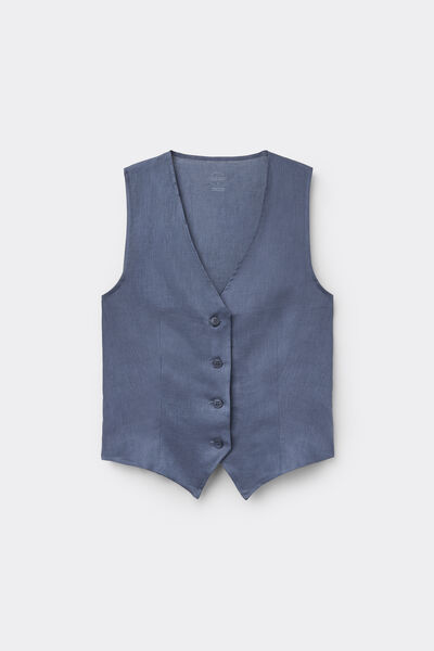 Prsluk od lanenog platna The Pure Linen