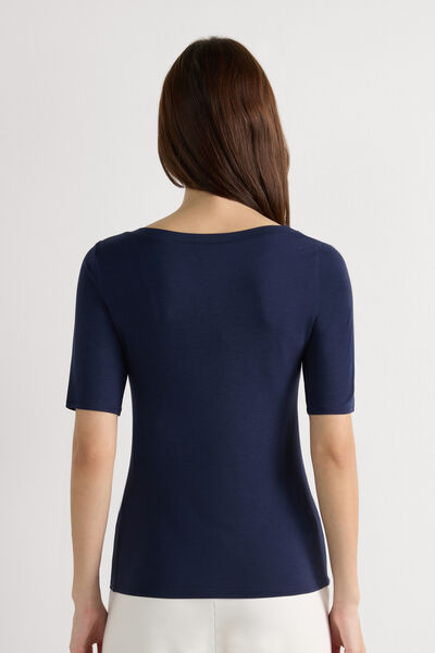 Boat-Neck Fresh Bamboo Top