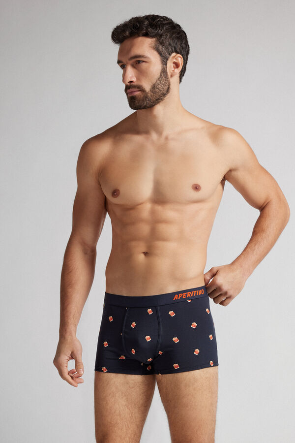 Boxer en coton Superior imprimé cocktail negroni