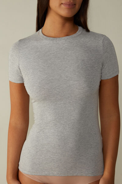 T-shirt manches courtes en coton Superior élasticisé
