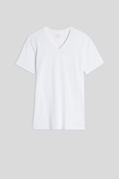 V-Neck Stretch Superior Cotton T-Shirt