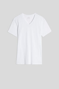 Stretch Supima® Cotton T-Shirt with V Neck