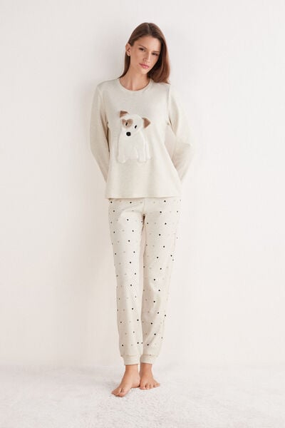 Pigiama Lungo in Cotone Sweet Puppy