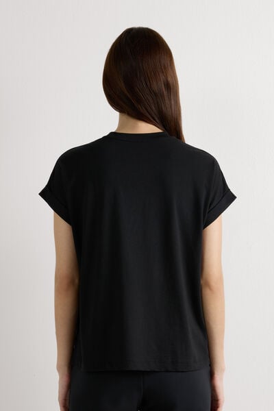 Short-Sleeved Ultrafresh Cotton Top with Turn-Ups