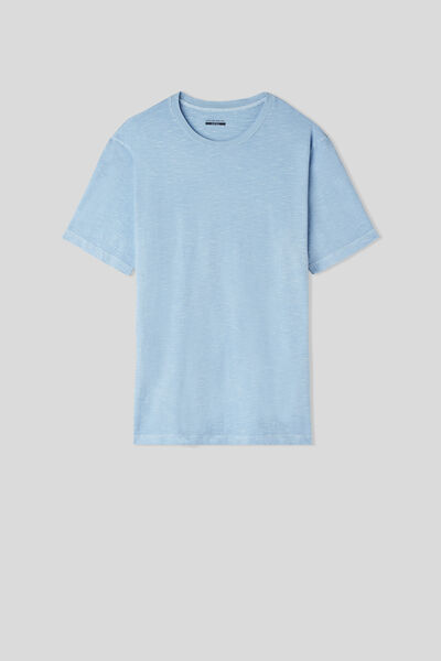 Garment-Dyed Slub Cotton Jersey T-Shirt