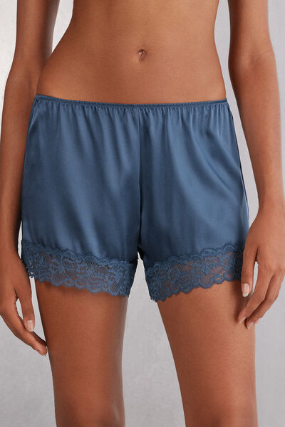 Seidenshorts mit Spitze