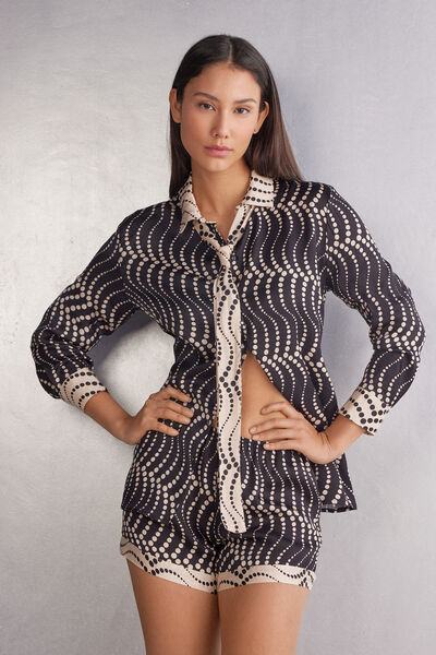 Camicia in Raso di Viscosa Cool Elegance