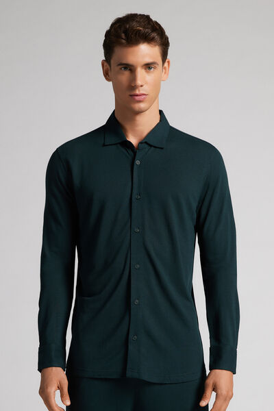 Modal and Silk Piqué Shirt