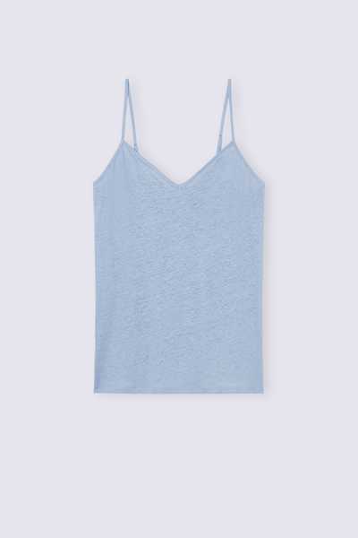 V Neck Linen Top