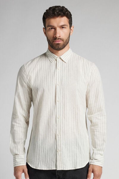 Chemise en lin et coton