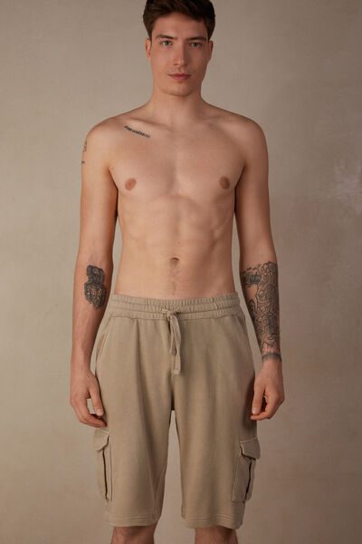 Krótkie Spodenki z Tkaniny Dresowej Washed Collection