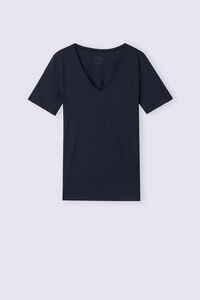 T-shirt manches courtes et col en V en coton Ultrafresh