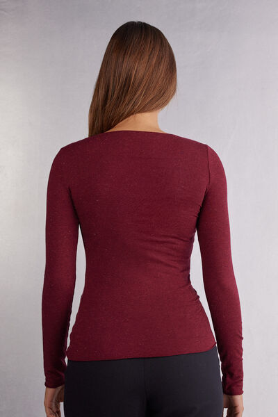 Maglia Girocollo in Modal Light con Cashmere Lamè