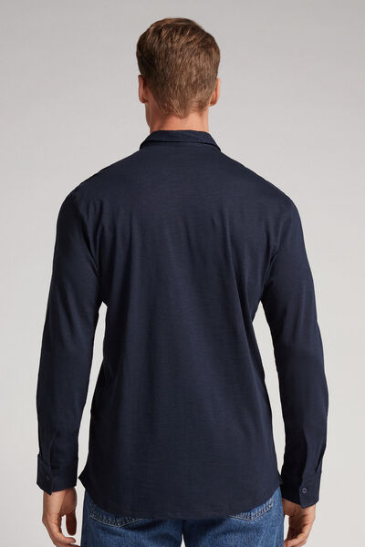 Camicia Manica Lunga in Cotone Fiammato