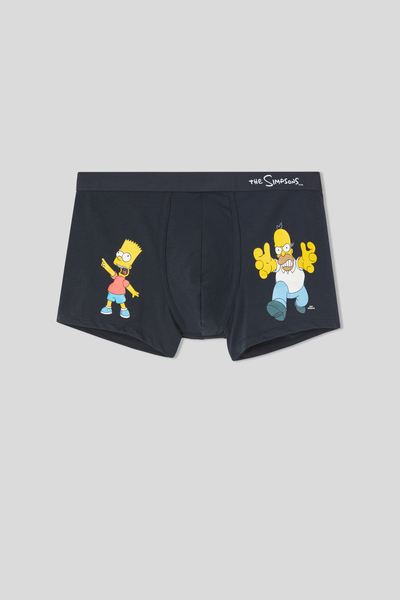 Boxers em Algodão Supima® Elástico The Simpsons Homer e Bart