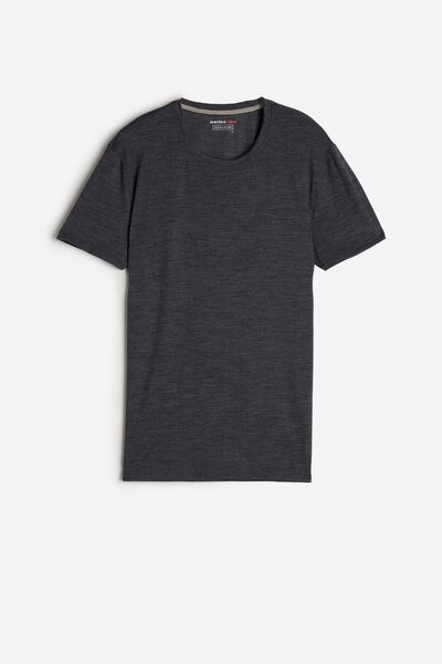 T-shirt z Krótkim Rękawem z Wełny Merino