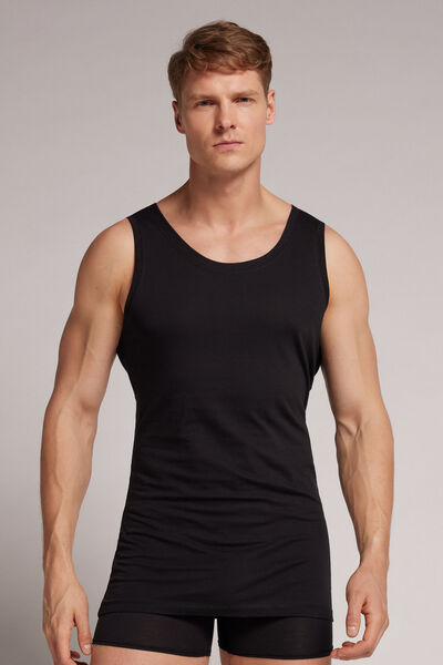 Round-Neck Extrafine Superior Cotton Vest Top