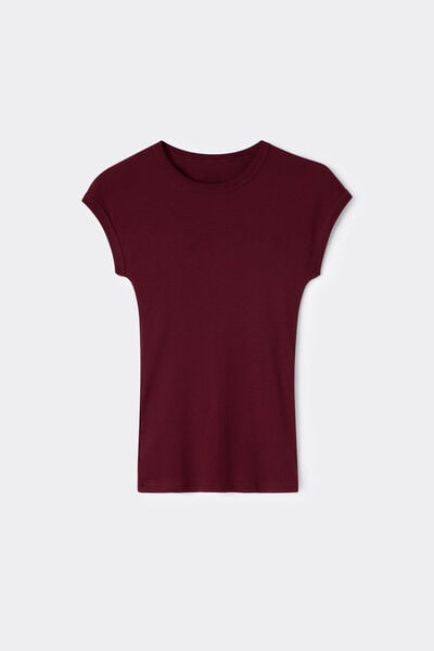Maglia Manica Corta in Cotone Superior a Costine