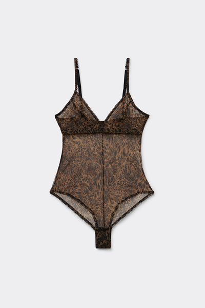 Body van Tule met Dierenprint Always Glamorous