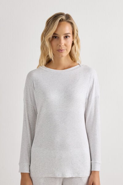 T-shirt manches longues avec col bateau en modal CHIC COMFORT