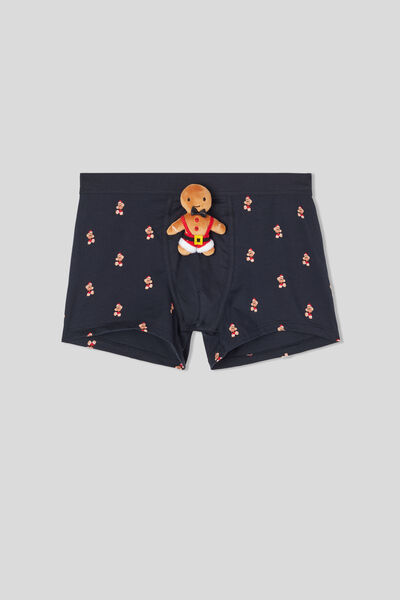 Gingerbread Teddy Stretch Supima® Cotton Boxers