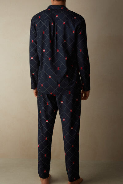 Full-Length Plain-Weave Cotton Spider-Man Pyjamas