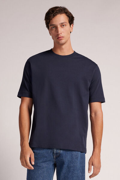 T-shirt Over in Cotone Interlock