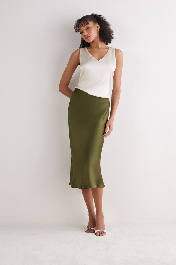V-Neck Silk Vest Top