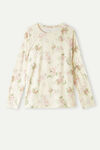 Scent of Roses Long-Sleeved Cotton Top