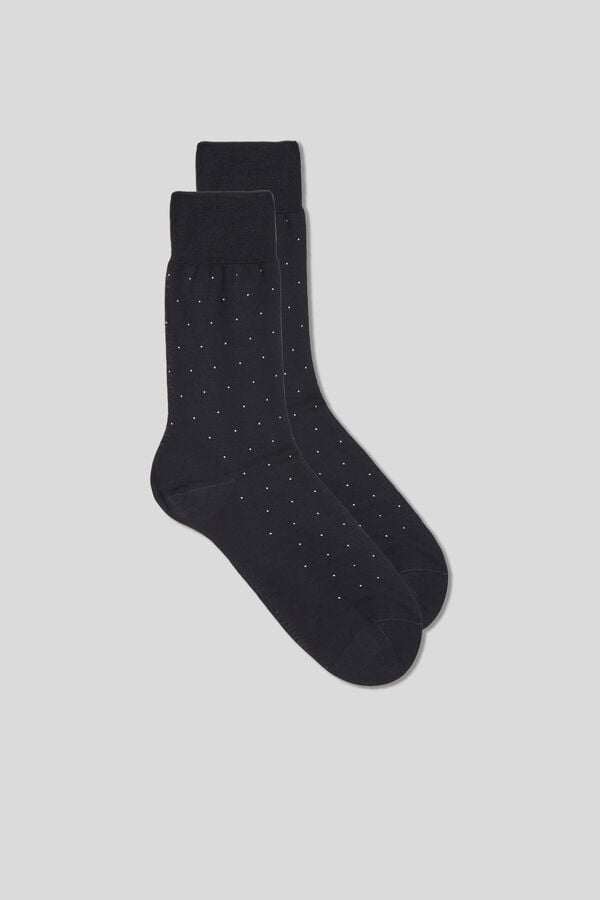 Gemusterte kurze Socken aus Fil d‘Ecosse-Baumwolle