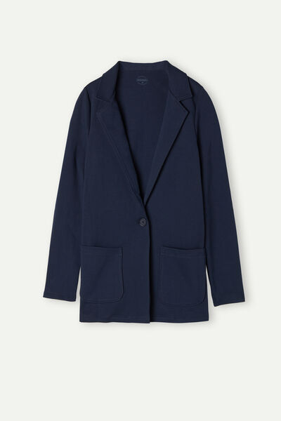 Cotton Interlock Buttoned Jacket