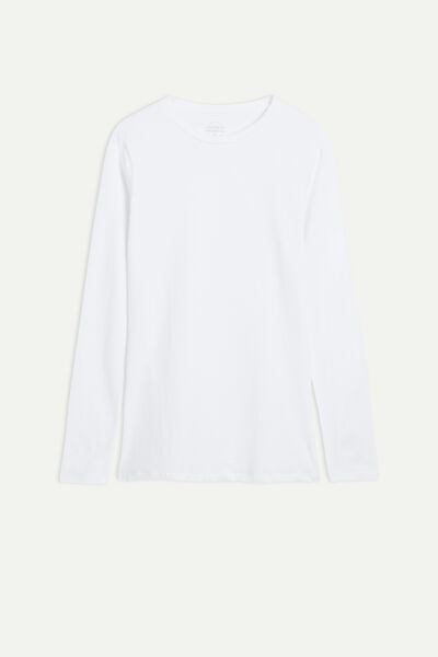 Long-Sleeved Round-Neck Supima® Cotton Top