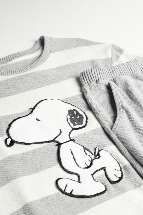 Pizama W Paski Z Naszywka Snoopy Intimissimi Pizama W Paski Z Naszywka Snoopy Intimissimi