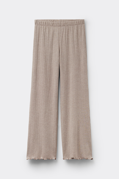 "Luxyury Softness" モダール＆カシミヤ ロング パラッツォパンツ