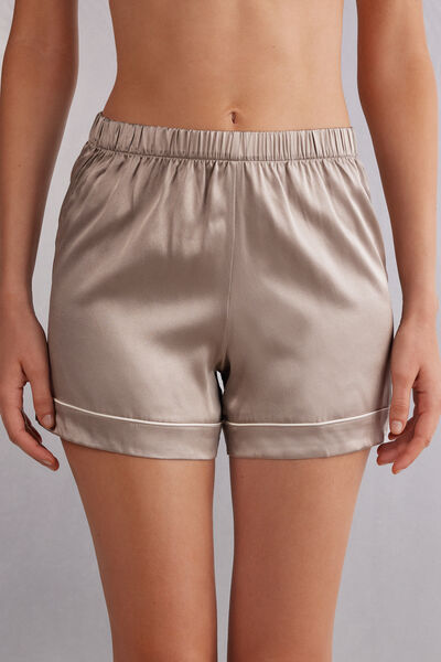 Silk Shorts with Lace