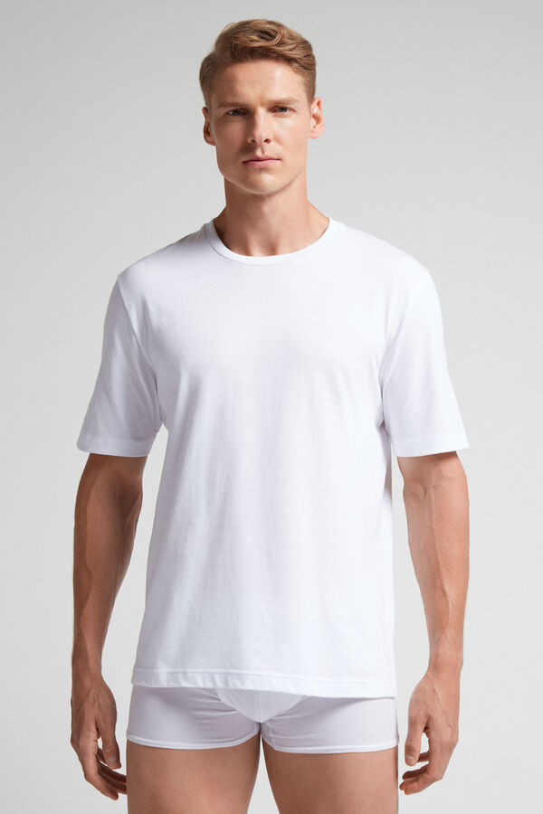 Camiseta de lana de Merino 100% para hombre, Camiseta de punto de manga  corta con