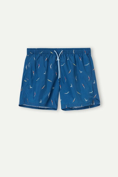 Diver-Print Swim Shorts