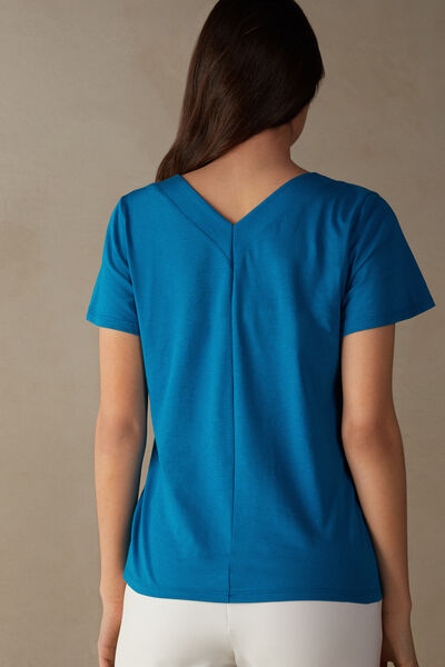Short-Sleeved V-Neck Ultrafresh Supima® Cotton Top