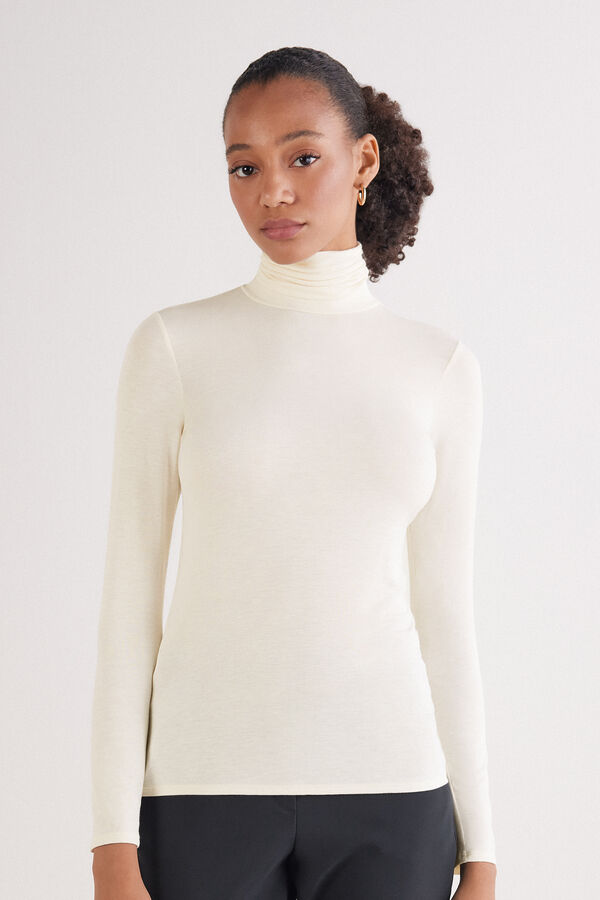 Maglia Collo Alto in Fresh Bamboo