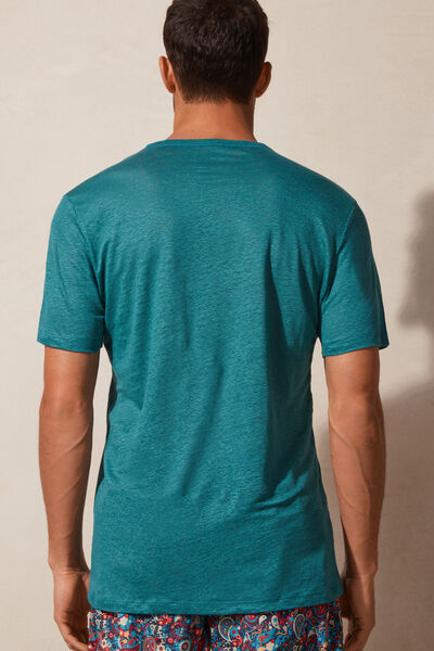 Short-Sleeved Linen T-Shirt