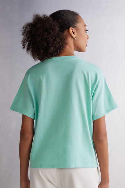 T-shirt manches courtes boxy en coton