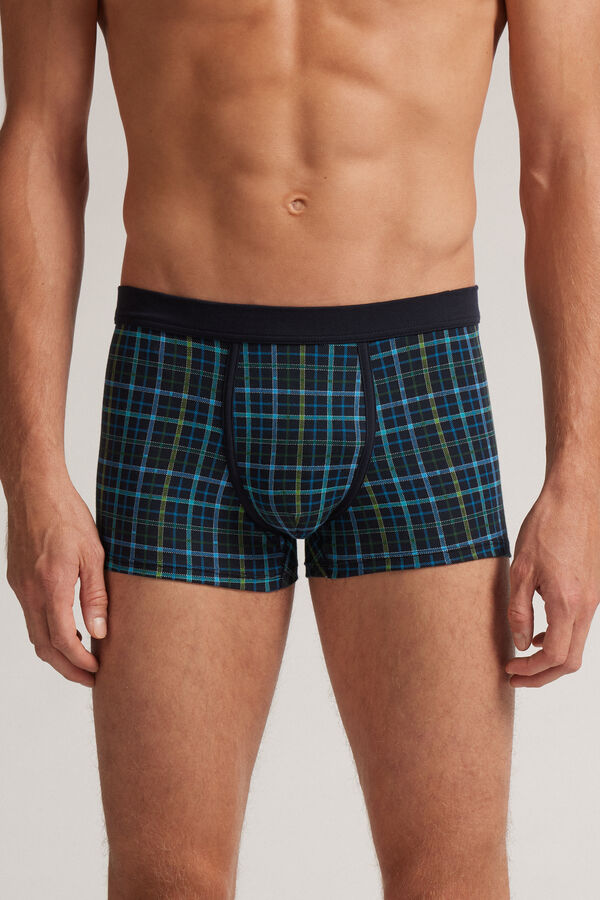 Boxer à Petits Carreaux en Coton Natural Fresh