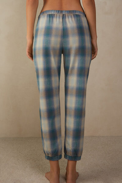 Cozy Mountains Brushed Plain-Weave Cuffed Trousers