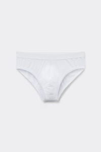 Cotton Briefs with Exposed Elasticated Waistband